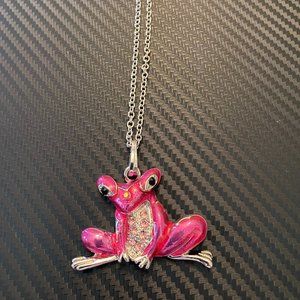 PINK FROG NECKLACE